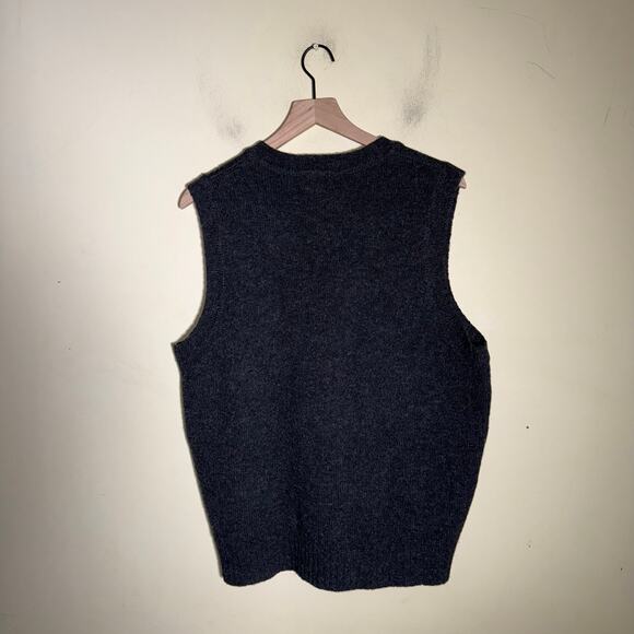 VINTAGE L.L. BEAN wool dark academia pullover sweater vest M - Picture 3 of 4